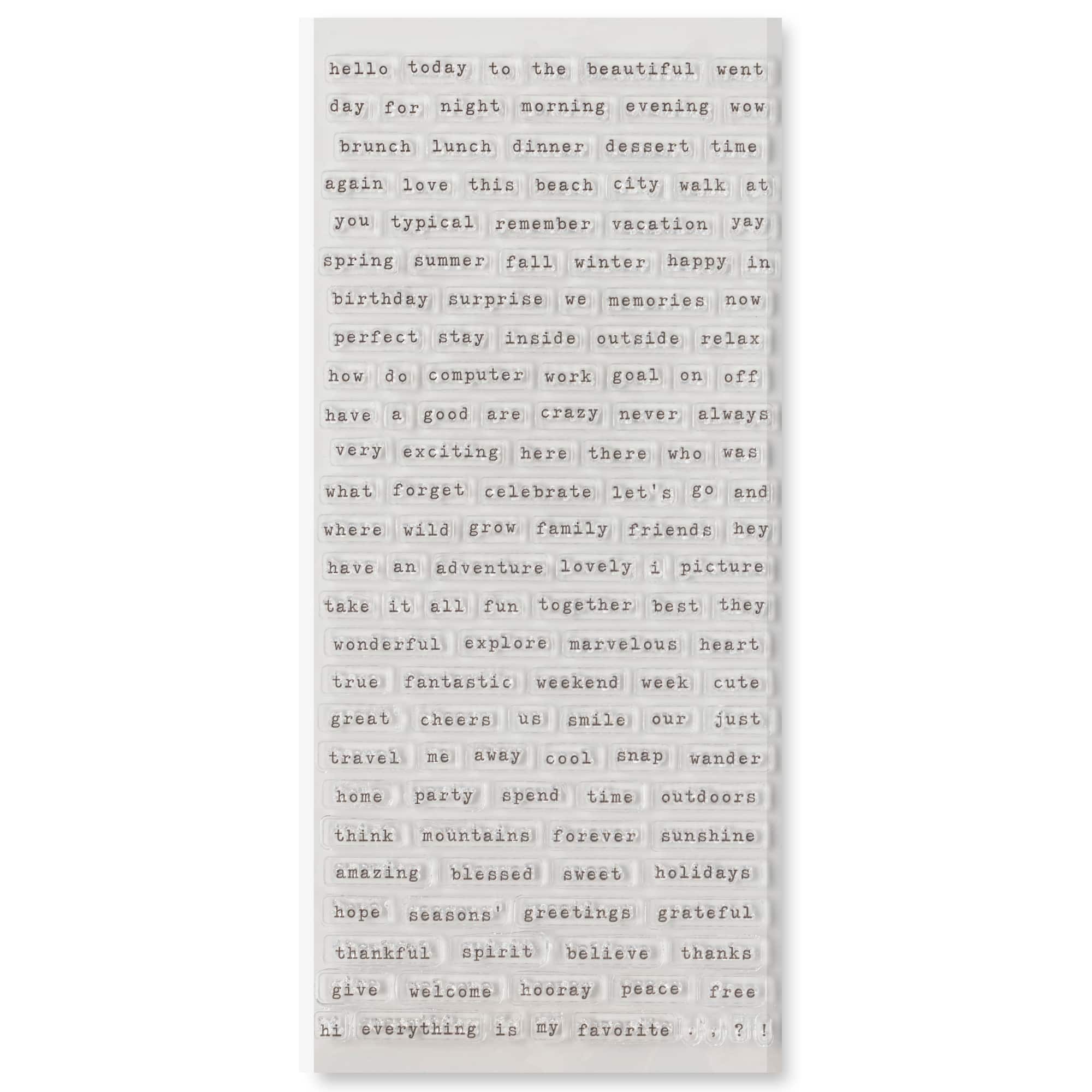 Word-Fetti Clear Stamps by Recollections™